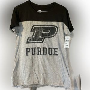 Purdue shirt small NWT  black and grey with weathered look design